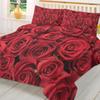 Red Rose Flower Bouquet Plant Duvet Cover With Pillow Case Custom 3pcs Bedding Set Quilt Cover Double Bed Home Textile