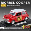 2026 Simulación 1/32 BMW Mini Modelo de Coche de Aleación Colección Juguete de Metal Vehículo Regalo de Cumpleaños Adorno de Decoración del Hogar con Sonido Luz Aleación Juguete para el Hogar