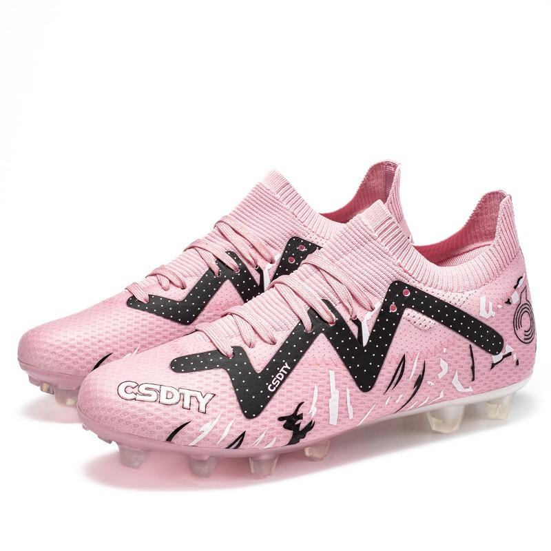 

33-45Детские футбольные бутсы резиновые мягкие подошвы короткие шипы искусственный газон кожа молодежные детские футбольные бутсы мужские спортивные большие размеры футбольные бутсы 35 розовый