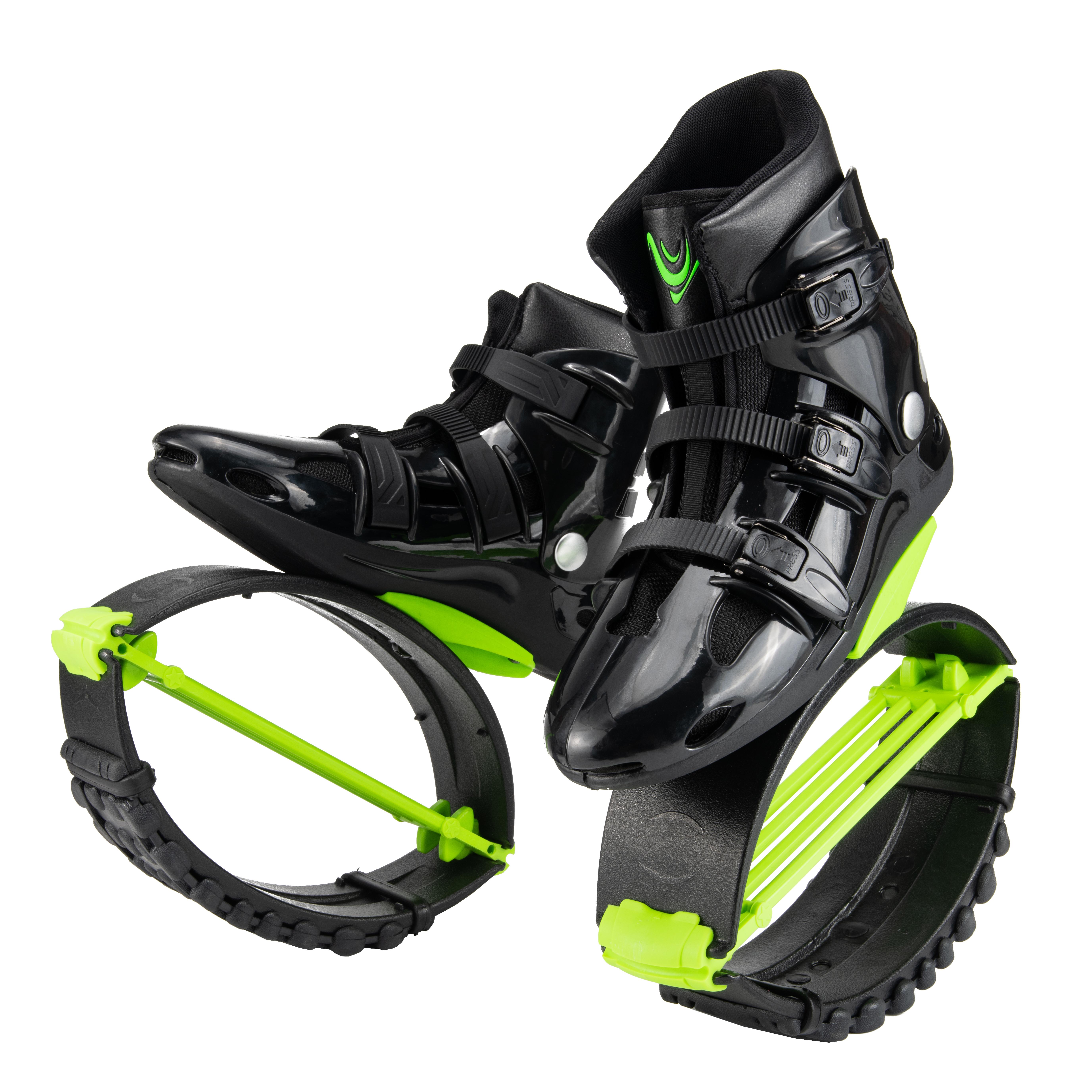 

4T Весенняя обувь для прыжков с кенгуру в помещении и на открытом воздухе для фитнеса, бодибилдинга, прыгающих сапог XXL 42-44 чёрный/зелёный