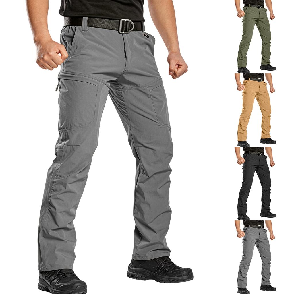 Mens Pants Ripstop Cargo Work Pants With Multi-pocket Water Resistant Breathable Hiking Camping Travel Fishing Construction Pants