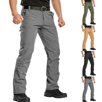 Mens Pants Ripstop Cargo Work Pants With Multi-pocket Water Resistant Breathable Hiking Camping Travel Fishing Construction Pants