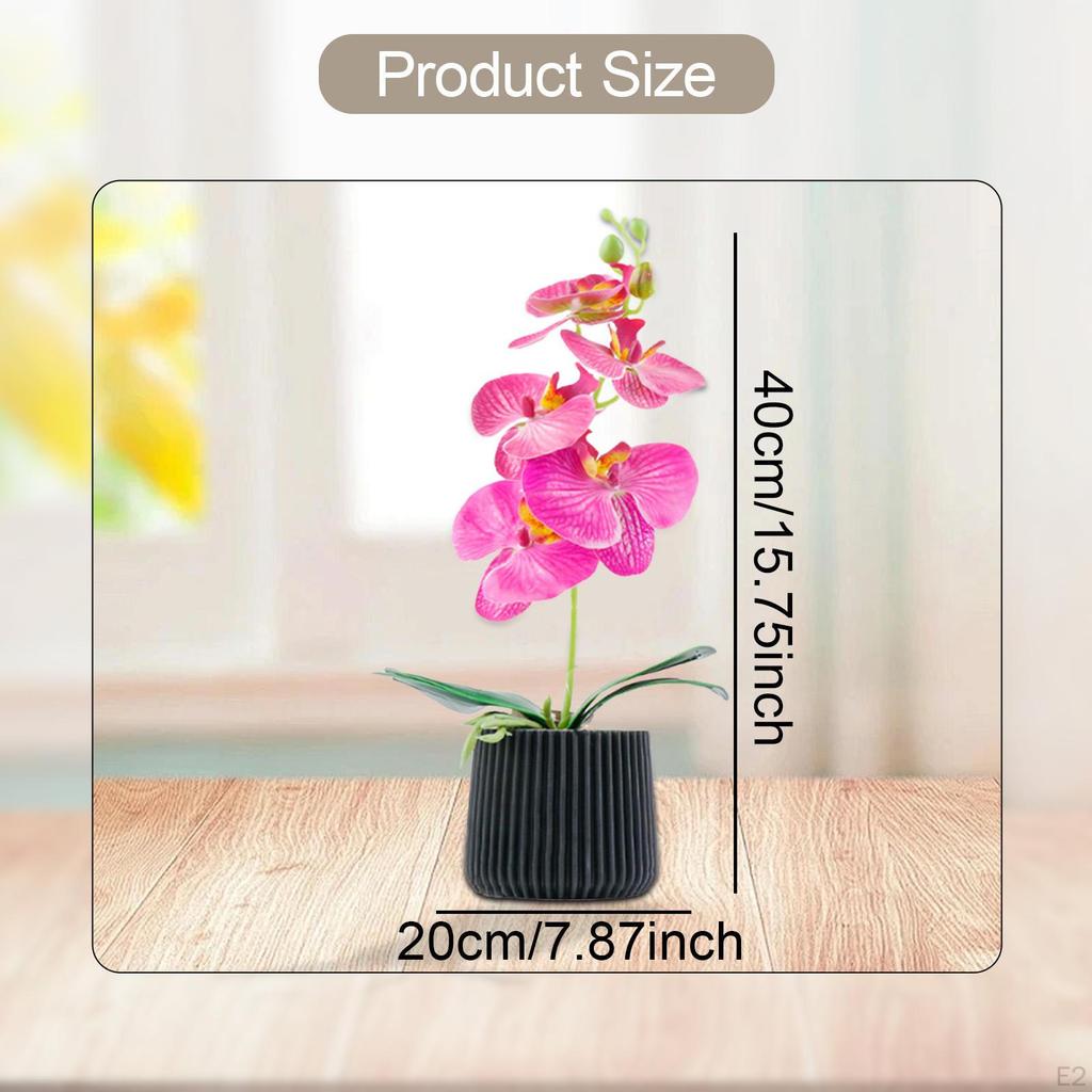 Artificial Orchid Flower Simulation Bonsai Realistic Small Potted Plants Fake for