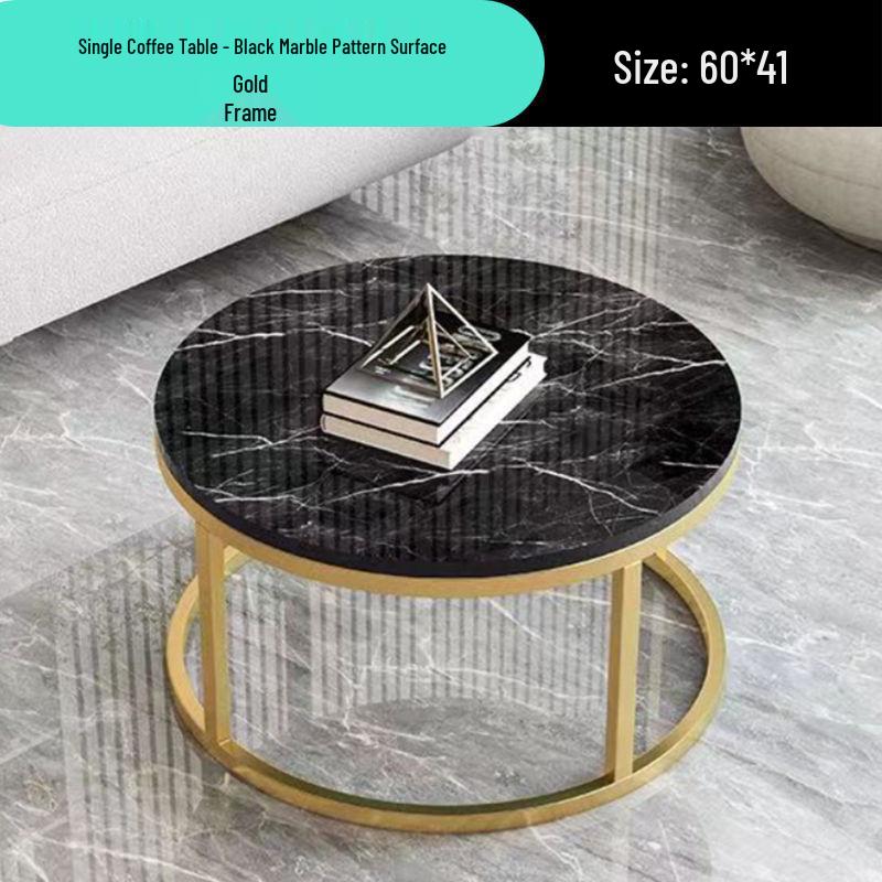 Round Light Luxury Coffee Table for Small Living Spaces