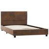 Brown Faux Suede Bed Frame 90 X 200 Cm