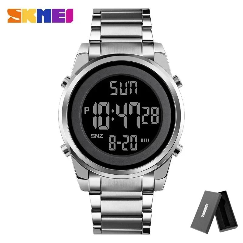 SKMEI 1611 Fashion LED Men Digital Wristwatch Chrono Count Down Alarm Hour For Mens reloj hombre Digital 2 Time Mens Watches