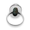 Natural Copper Turquoise Gemstone 925 Sterling Silver Beaded Split Shank Ring For Women & Girls