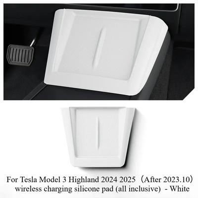 Pour Tesla Model 3 Highland Model Y Juniper 2025 Plateau de Rangement de Console Centrale Boîte Organisateur Boîte d'Accoudoir Coussin Accessoires Intérieurs