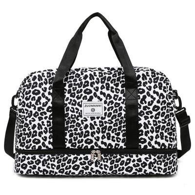 Portable Large Capacity Travel Duffle Bag Nylon Waterproof Storage Bag with Animal Print Weekender Overnight Bag Sports Gym
