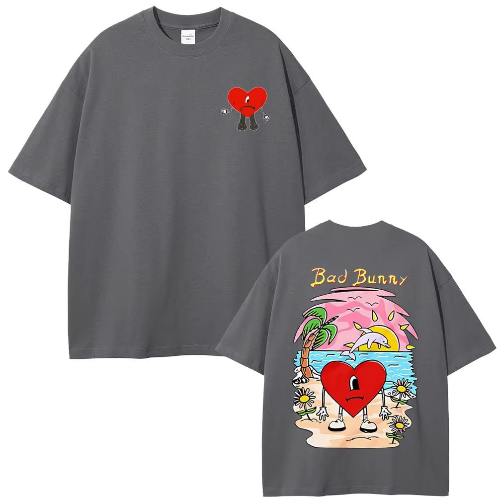 2026 Bad Bunny T-shirt Un Verano Sin Ti T-shirt Grafica Unisex Unisexs Moda Oversize Streetwear Unisex T-shirt di Alta Qualità