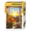 Vincent Van Gogh's Fenster in Sonnenuntergangsfarben Puzzle Berühmte Landschaft 1000 Teile, beliebtes koreanisches Puzzle