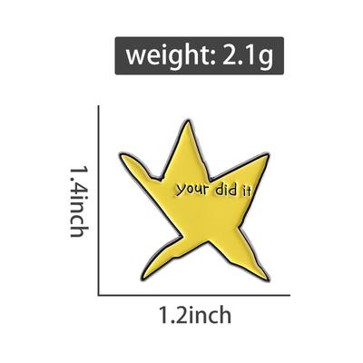 Your Did It Stay Enamel Pins Custom Refuel Lucky Star Brooches Lapel Badges Clothes Funny Jewelry Gift for Kids Friends