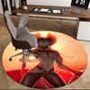Red Demon Chair Mat - Round Carpet for Home Decor, Office Use, Bedroom, Living Room, Gift Idea0252b