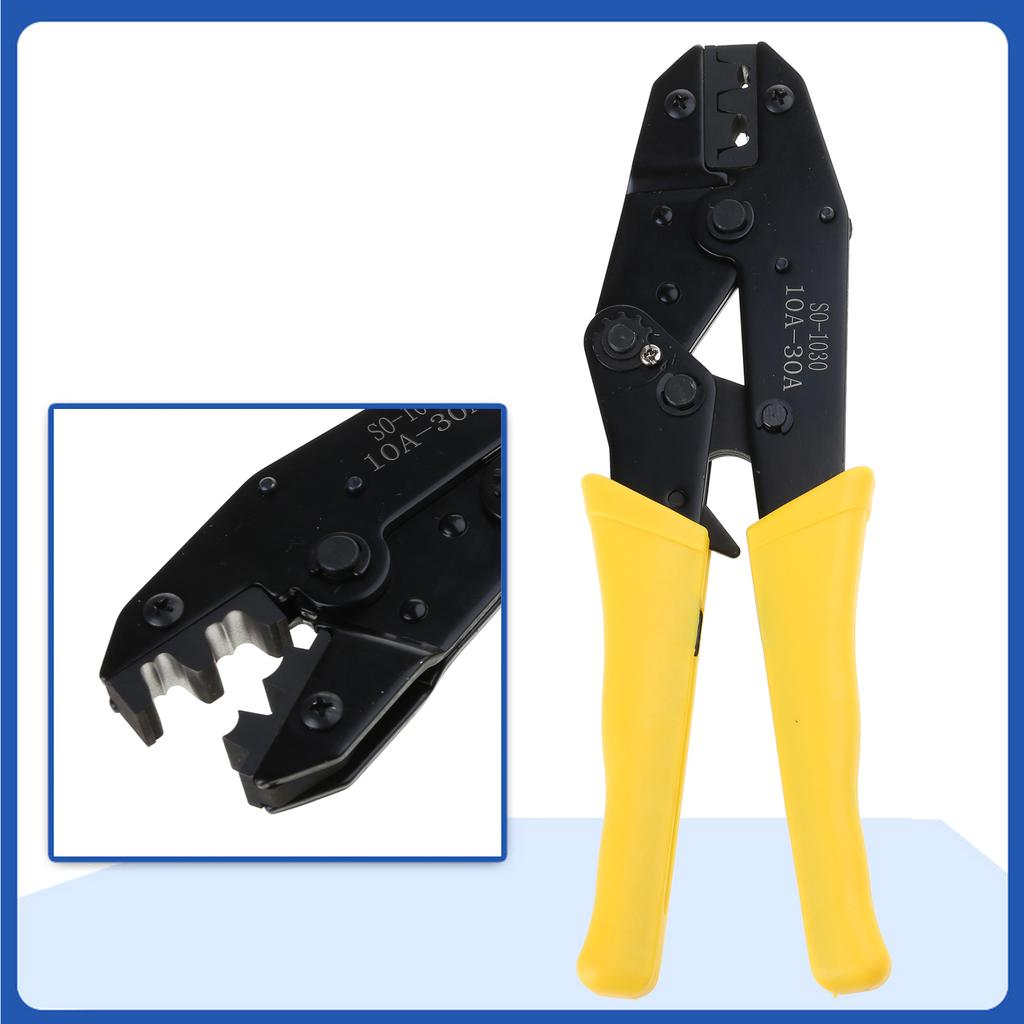 Ratcheting Wire Terminal Crimper Tool for Insulated Terminals Fixed Jaw Crimper Replace for Solar Crimper Panel PV-Cable