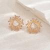 Sun Rhinestone Stud Earrings Zircon Heart Earring Luxury Star Earrings  Holiday