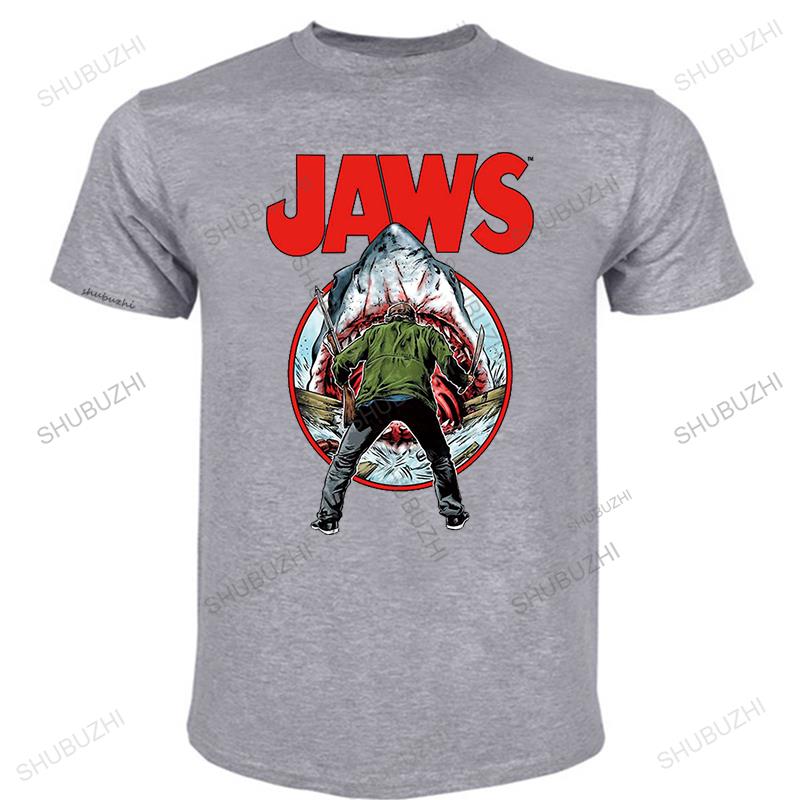 Jaws Tshirt Retro Inspired By Jaws Movie Retro 70s 80s Shark Attack Quints Fish Male Brand Teeshirt Men Summer Cotton T Shirt