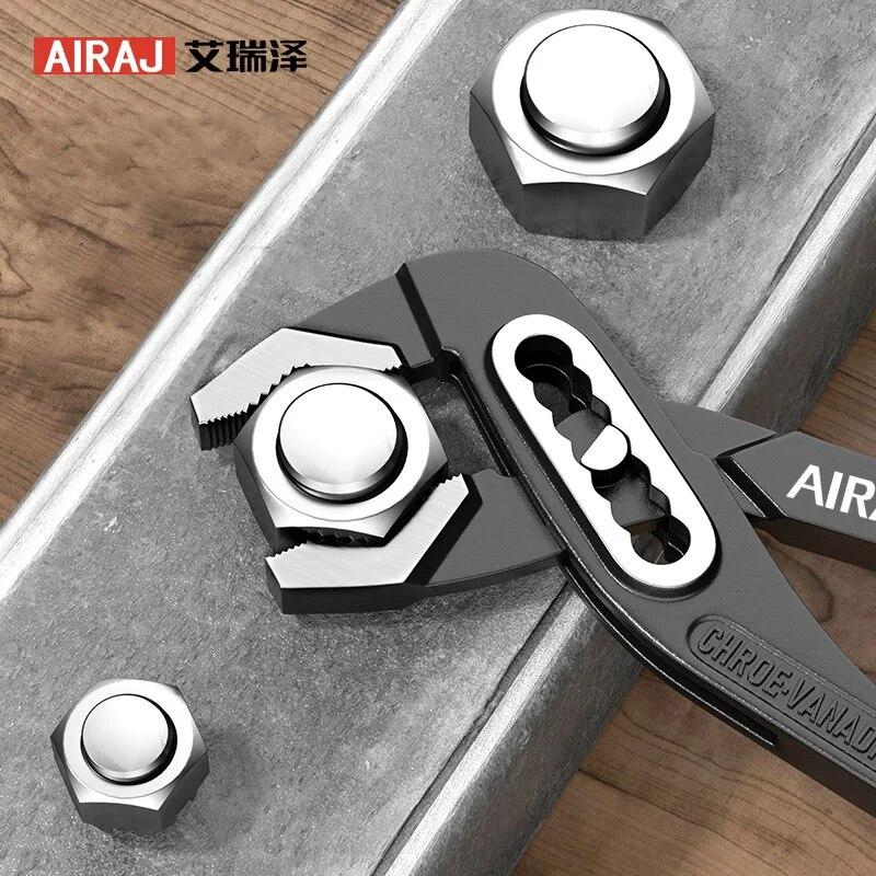 AIRAJ 8 Zoll Wasserpumpenzange Langlebiger Kohlenstoffstahl Schnellverschluss Sanitärzange Kombizange Klempner Handwerkzeuge