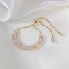 Nuovo Bracciale da Donna Regolabile Placcato Oro Lucido Completamente Intarsiato di Strass Forma a Goccia Moda Bracciale in Zircone Gioiello Regalo