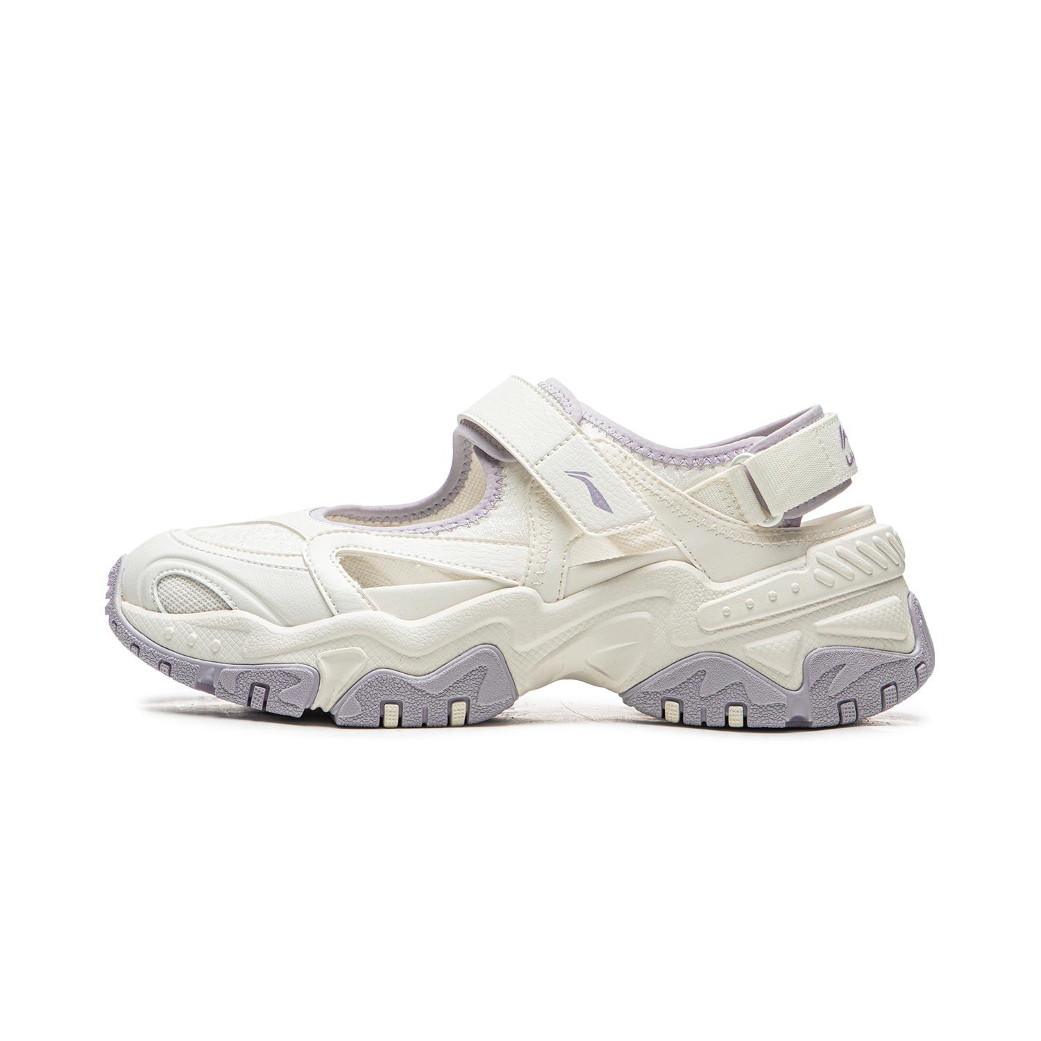 

Li-Ning Brown Sugar Sports Comfortable Breathable Wear-Resistant Creek Shoes Women Shoes White Purple AGUW014-4 35