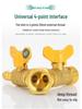 Shieldyun Gas Three-Way Valve with Switch for Natural Gas Meter Pipeline - Ball Valve Connector