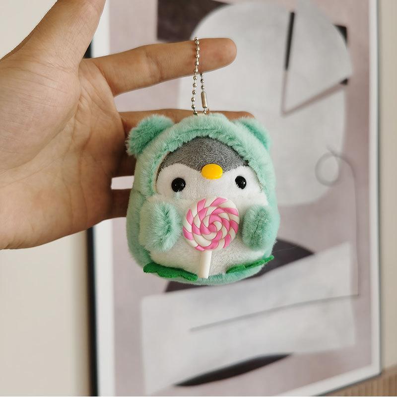 Plush Cute Penguin Keychain Short Plush Key Ring Bag Accessory Couples For