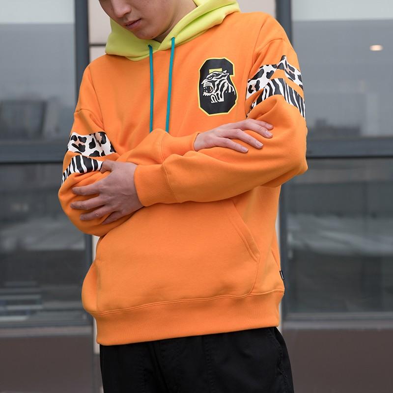 Converse Sweatshirts Men's Orange Hooded Moderate Regular 10017494-A01