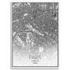 Canvas Print, Paris - City Plan