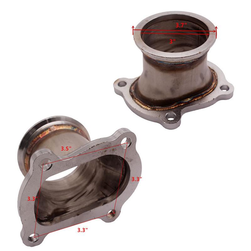Stainless Steel CT26 Downpipe Turbocharger Flange 4 Bolt 3" V Band Conversion Adaptor for Toyota