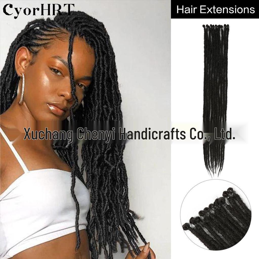 24" Multicolor Gradient Reggae Dreadlock Wig for Women