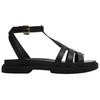 Coach Leather Buckle Closure Roman Sandals Women sandals Black CR866-BLK
