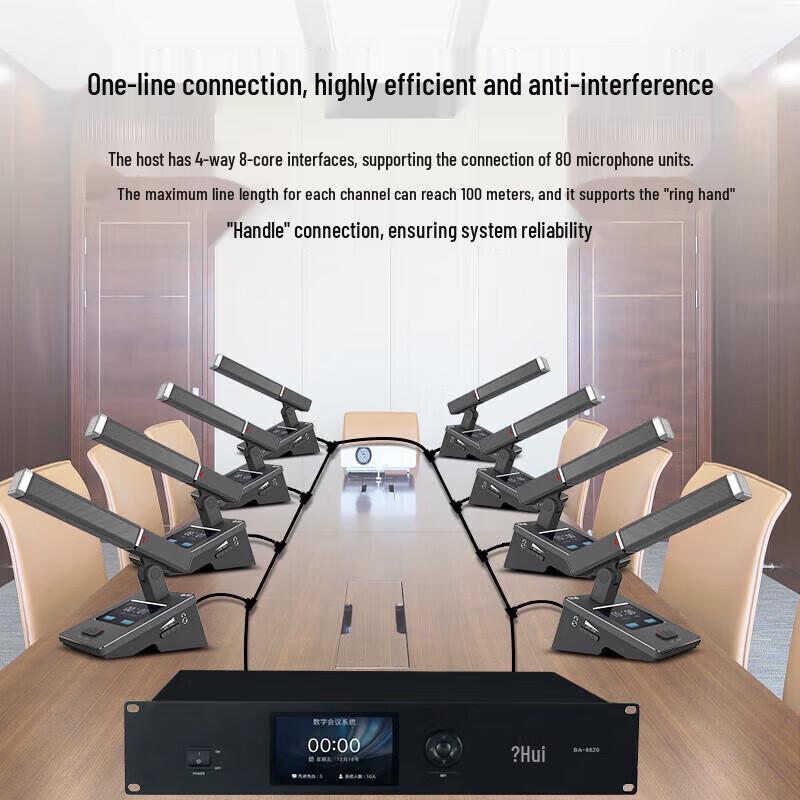 HuiDu Professional Wired Desktop Conference System with Auto-Tracking (CN Version)