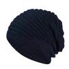 Slouchy Beanie Hat Striped Knit Skullcap Warm Breathable Lightweight Luxury Style High Top Foldable Spring Autumn