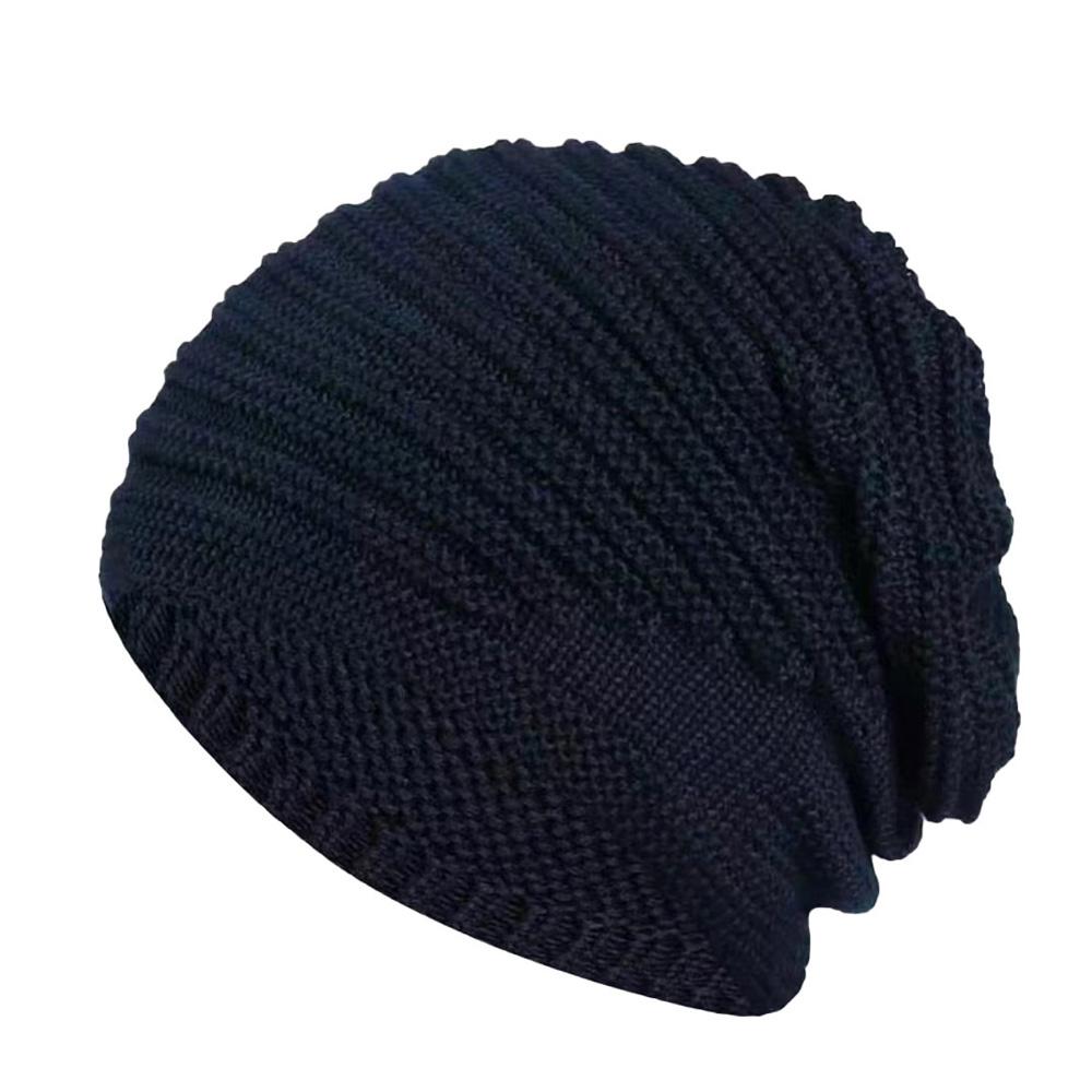 Slouchy Beanie Hat Striped Knit Skullcap Warm Breathable Lightweight Luxury Style High Top Foldable Spring Autumn