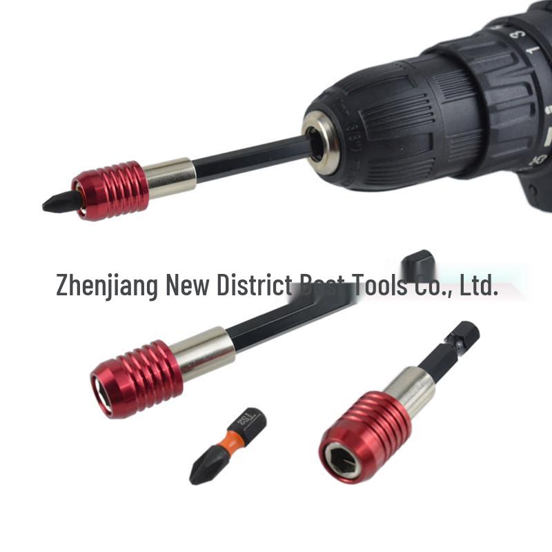 Red Quick-Change Hex Shank Extension Rod - 1/4” Bit Sizes: 50mm, 100mm, 150mm, 300mm.