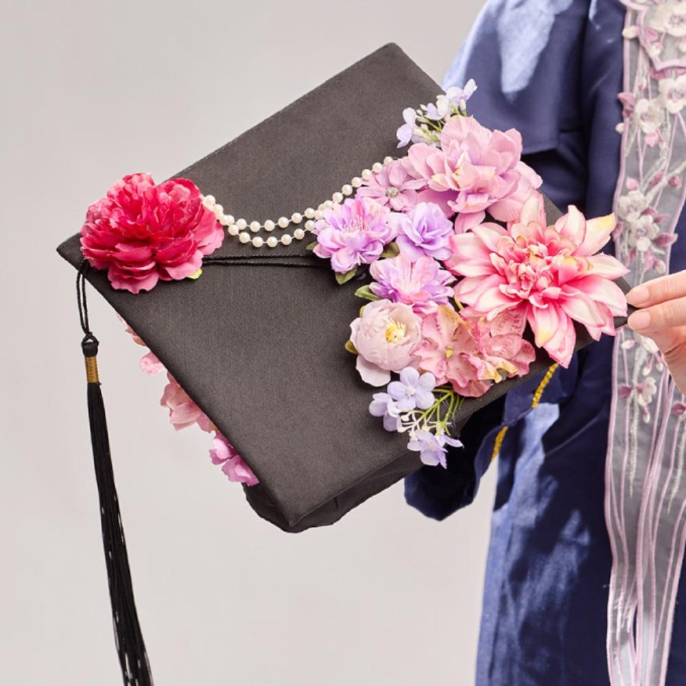 

Bachelor Kids Academic Hat with Tassels Graduation Hat From Kindergarten Graduation Season синій