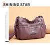 2025 New Soft Leather Large Capacity Multi-Layer Shoulder Crossbody Bag for Middle-Aged Women
