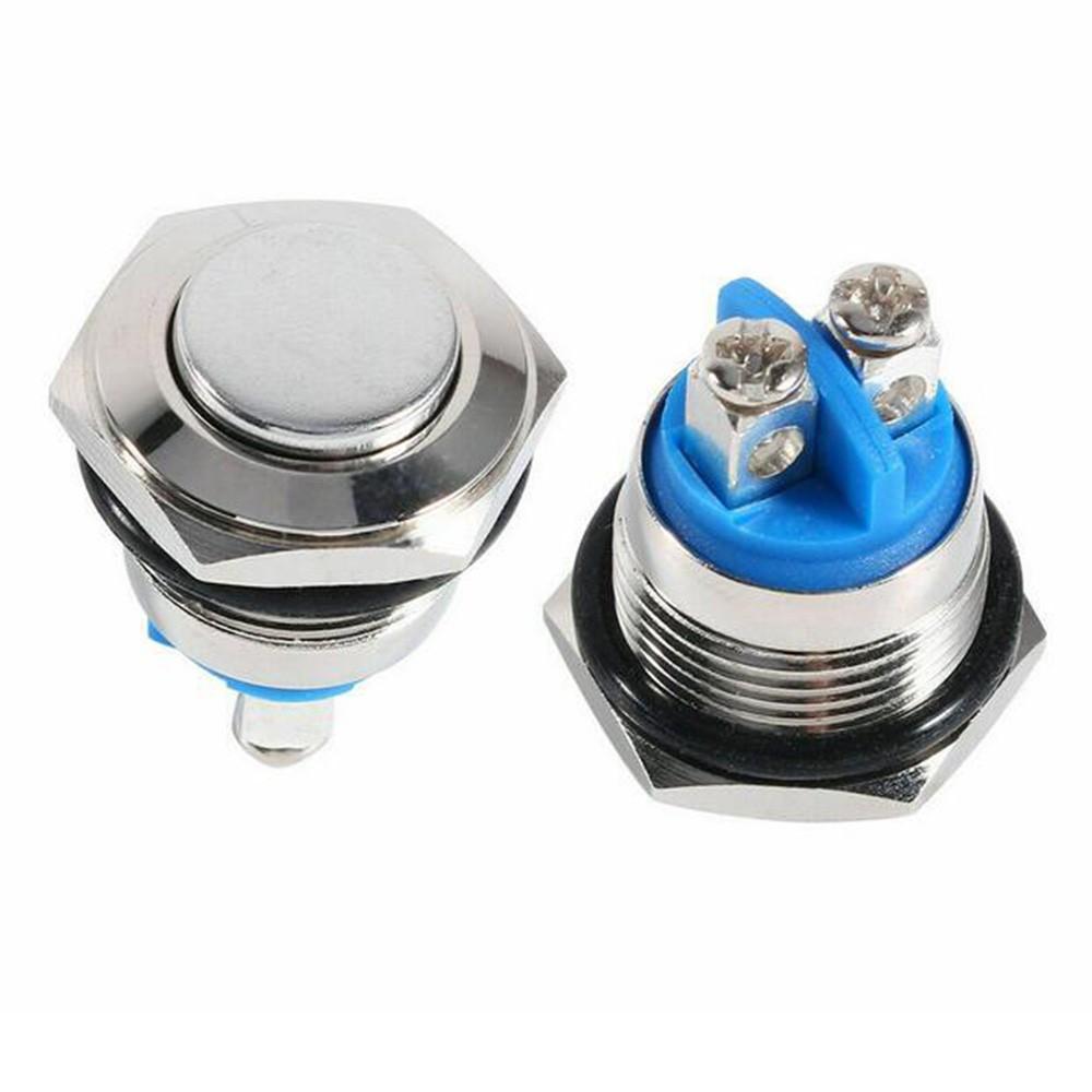 30 AMP METAL MOMENTARY WATERPROOF SWITCH 12V16mm 5/8 HORN STARTER NITROUS BUTTON