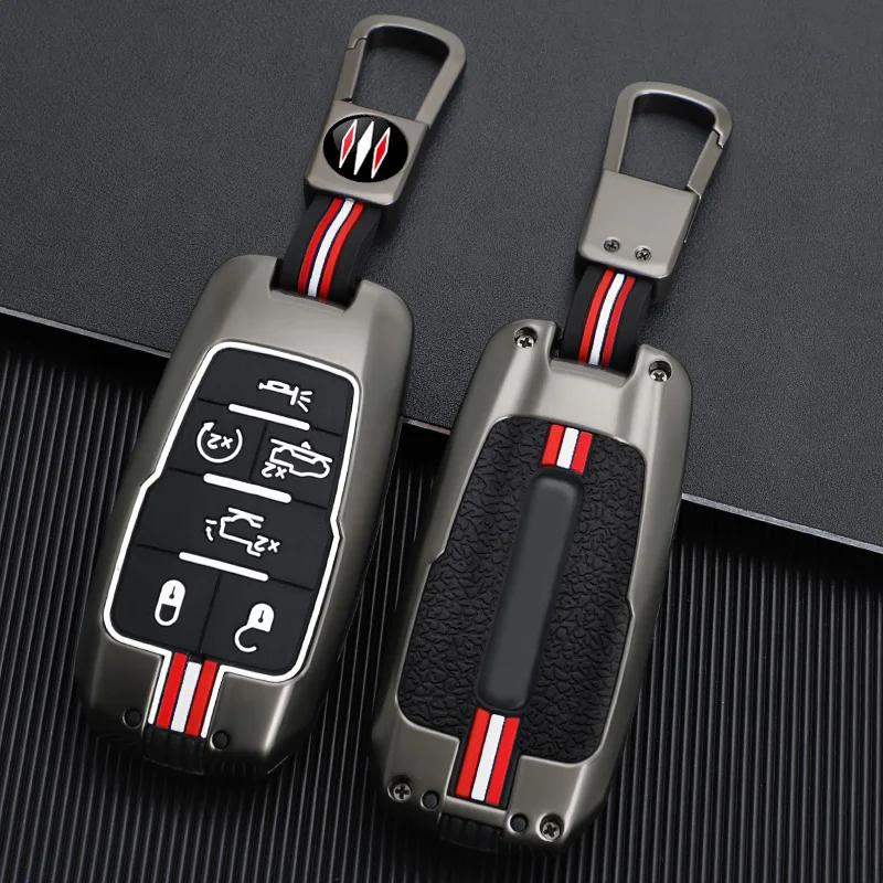 Zinc Alloy Car Key Case Remote Fobs Cover Keychain Accessories For Dodge Ram 1500 2500 3500 4500 5500 Pickup
