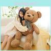 Bow Teddy Tie Bear Plush Toy Cartoon Stuffed Animal Doll Decoration Kids Gift