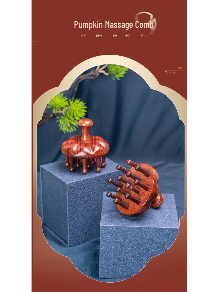 Schafshorn Kopf- und Nackenmassagekamm mit leichten Schönheitsfehlern - B-Ware Abverkauf