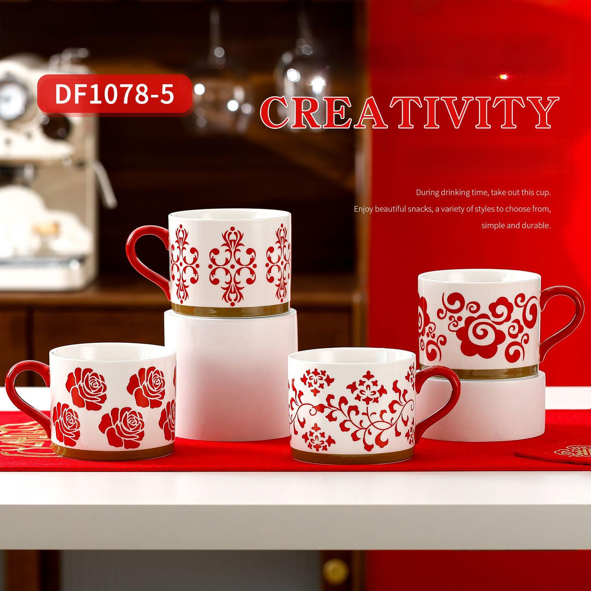 

Творческая личность, одинарная чашка, праздничный маленький цветок, керамическая чашка с кружкой для рук, подарок для девушки и пары, чашка для воды, маленький подарок 450ML