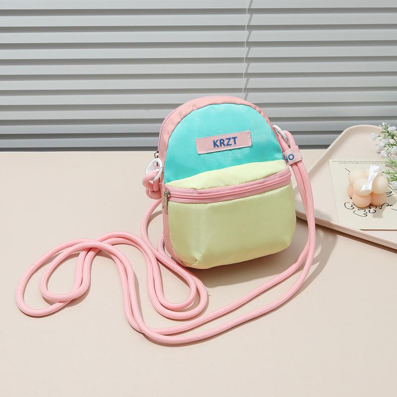 Trendy Dopamine Mini Backpack: Color Block Crossbody Bag for Women, Japanese & Korean Style