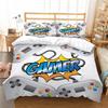 Copriletto Stampa a Tema Gamepad 3D Casa Biancheria da Letto Copripiumino Tessili Poliestere Confortevole Biancheria da Letto per la Casa