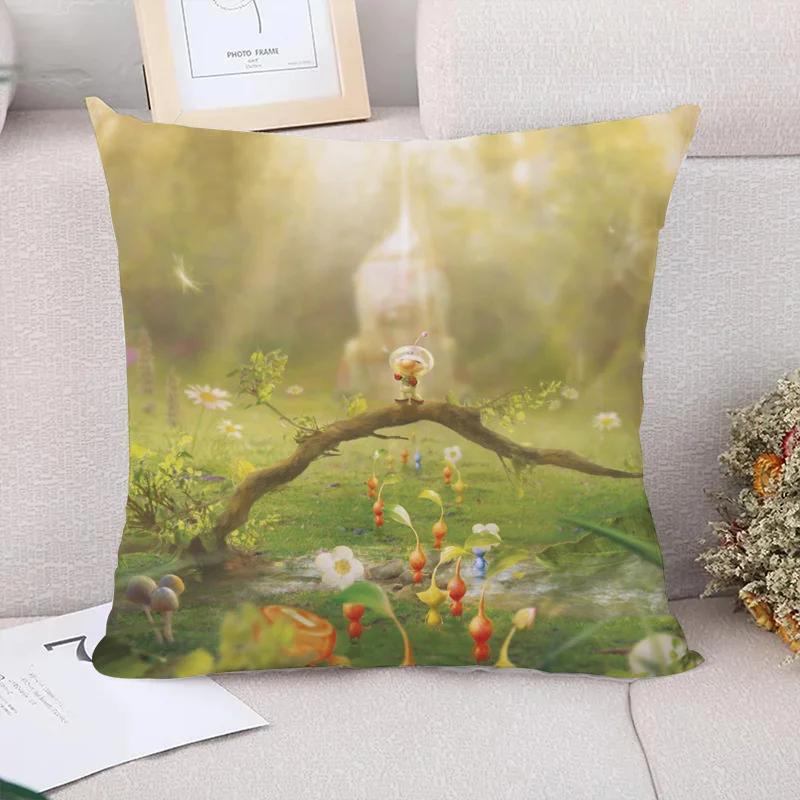 

PIKMINS Cushion Cover for Pillow Covers Decorative Couch Pillows Cushions Home Decor Short Plush Pillowcase 40x40 Sofa 45*45 Bed 12x12Inch