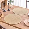 Minimalists Rose Cutout Linen Placemat Biodegradable Materials Heat Protective for Home and Restaurant Use Round