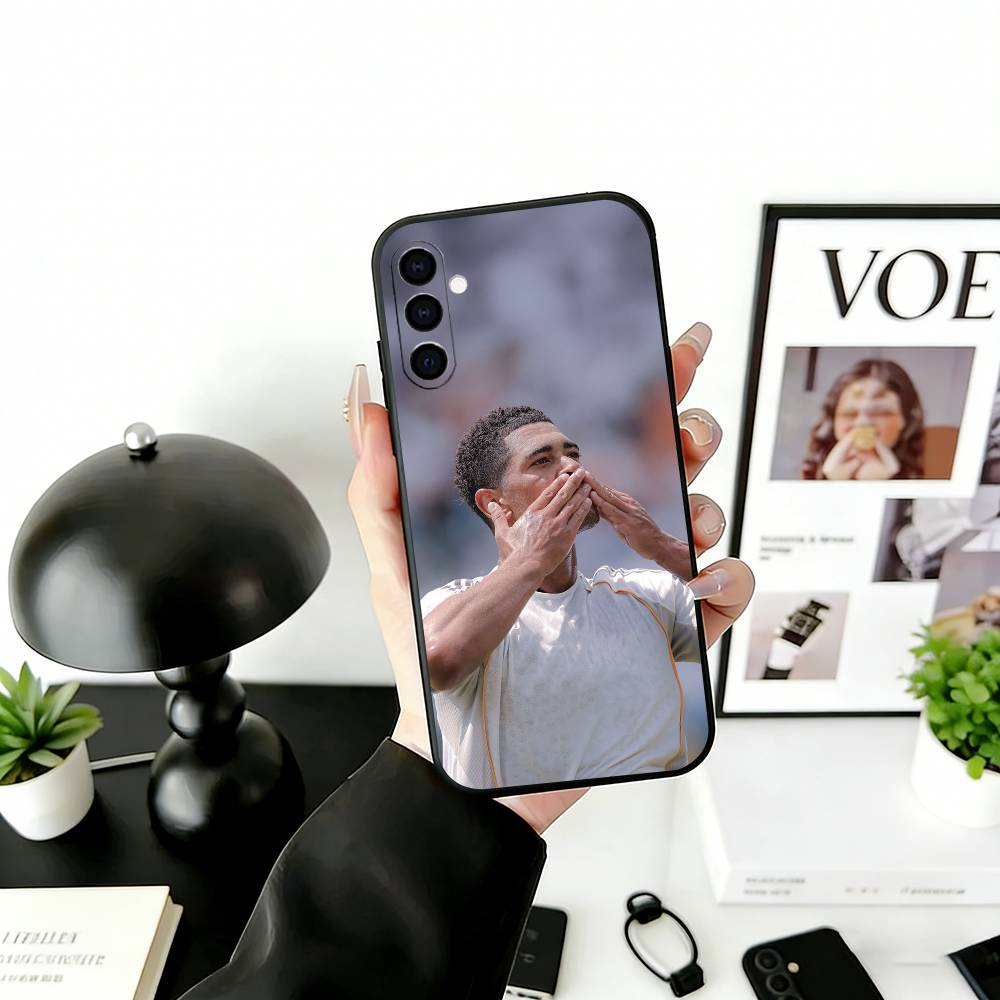 J-Jude Bellingham Phone Case Black Silicone Soft For Samsung Galaxy A73,A72,A71,A70,A53,A52,A51