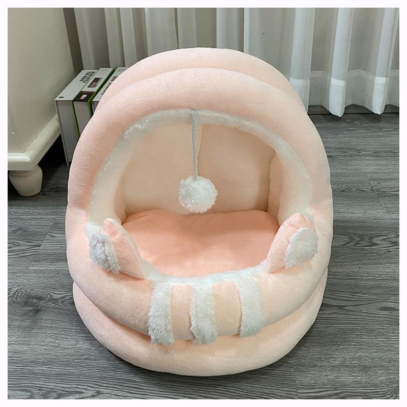 

Кошачья кровать, дом, конура, гнездо, круглое гнездо для домашних животных, спальная пещера, кровати для котят, корзина для домашних животных, уютный шезлонг для котенка, подушка для кошачьего домика, палатка, домик для собаки S