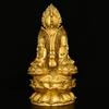 Feng Shui Copper Three-Faced Buddha Figurine Home Worship Living Room Decorative Statue