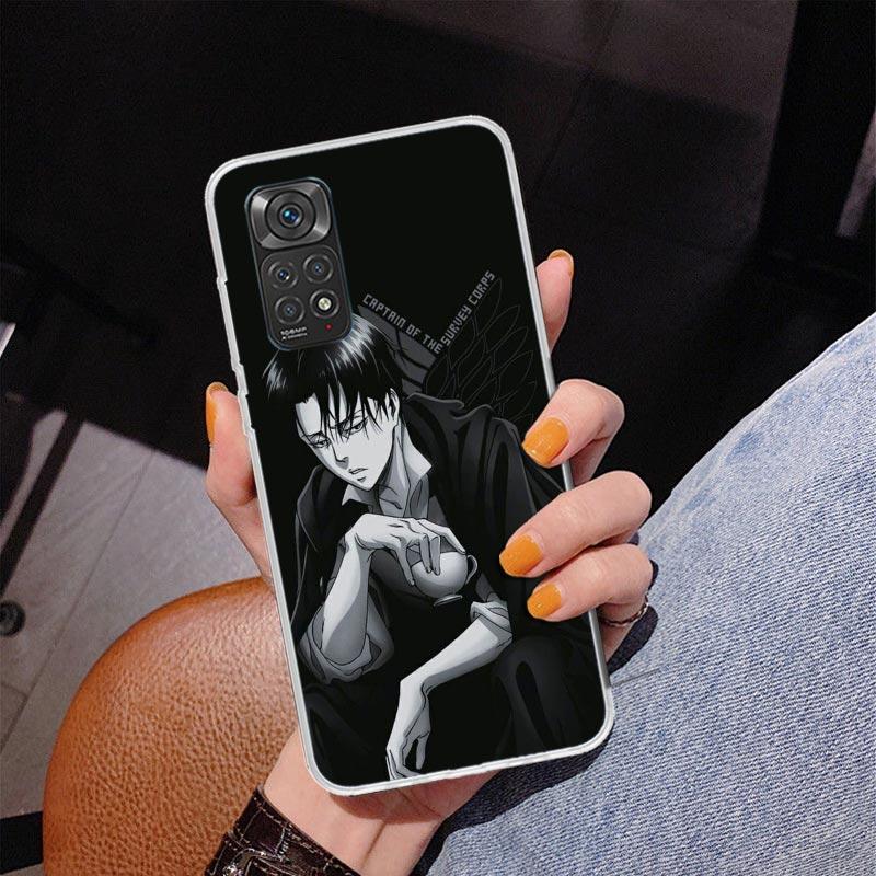 Attack Levi Phone Case For Xiaomi Redmi Note 15 14 13 12S 12 11 Pro Plus 14S 11S 11E 10 10S 11T 5G Personalized Cover Redmi Note