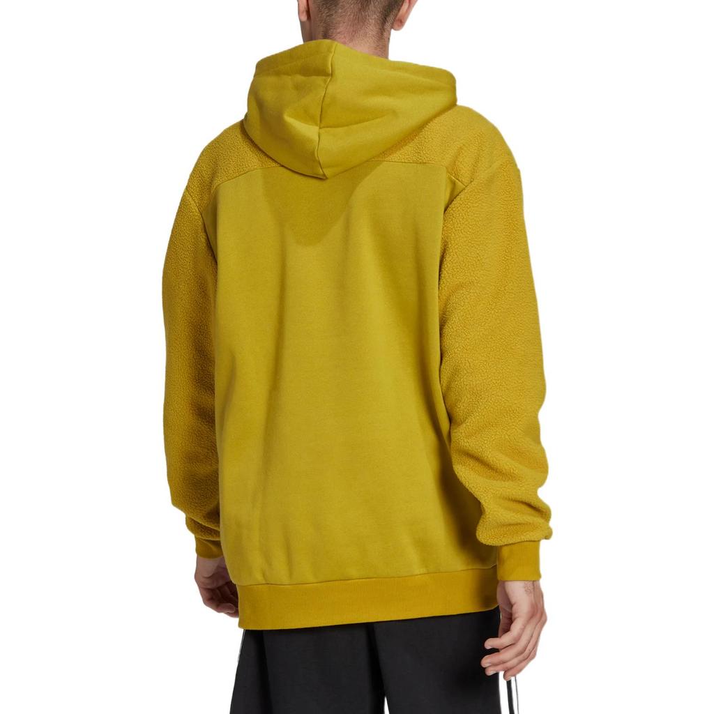 adidas Essentials Fleece Hoodie With Drawstring Men Sweatshirt Yellow HL6903